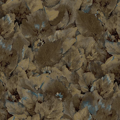 WG5118 мотив листья коричнево золотые