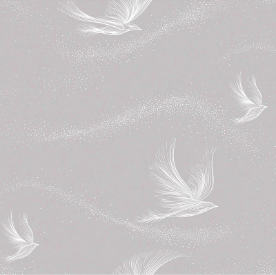 WG0101 мотив птица перламутрово-серебристая