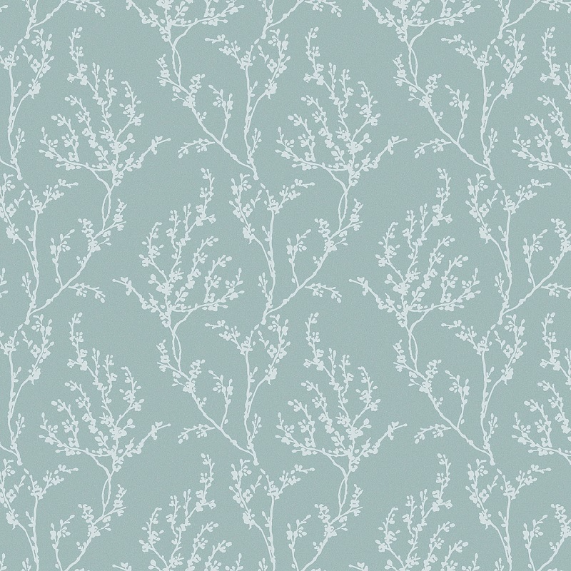 WG0301 мотив ветка на перламутрово голубом фоне