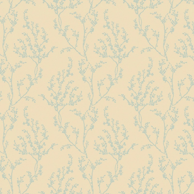 WG0305 мотив ветка салатовая на ванильном фоне