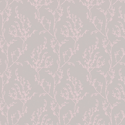 WG0306 мотив ветка розовая на св.серо-розовом фоне
