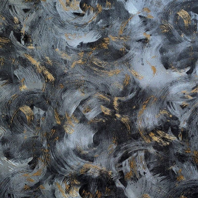 ER61631 мотив вихри черные с золотом