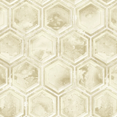 ER1409 мотив гексагоны бежевые