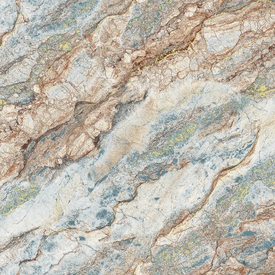 ER1606 мотив мрамор терракотово-голубой