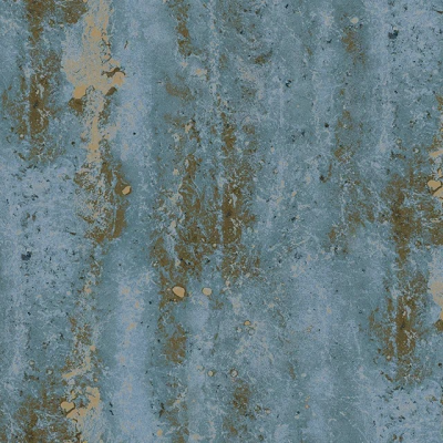 AK2658 мотив мрамор голубой с золотом