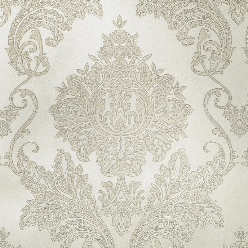 N55604 Мотив дамаск серо-бежевый