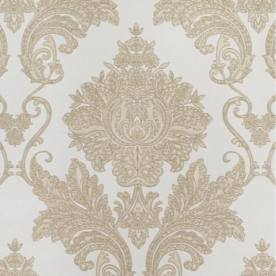 N55601 Мотив дамаск светло-бежевый