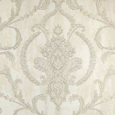 N55613 Мотив дамаск ажурный бежевый