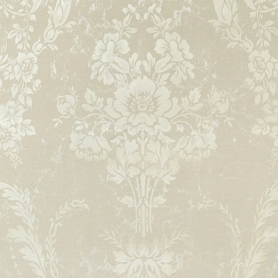 N55644 Мотив дамаск с цветами бежевый