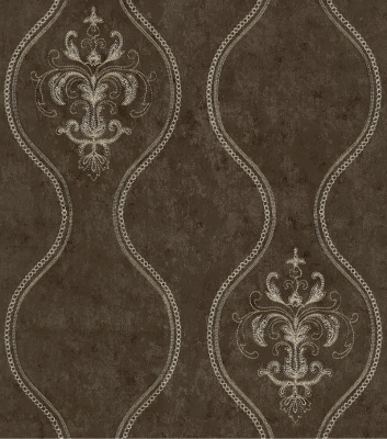 XSS0705 Дамаск на волне коричневый