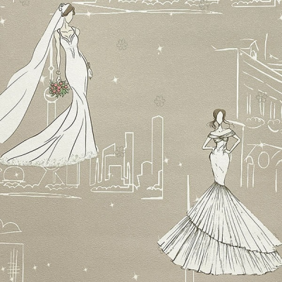 3511-4 мотив невесты на сером фоне