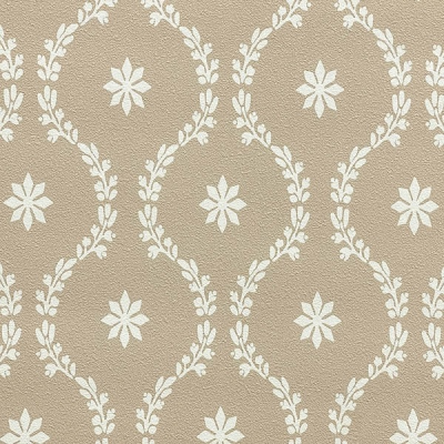 3517-2  мотив белый узор на бежевом фоне