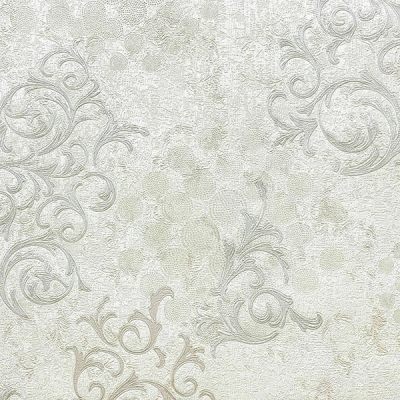 3211-4 мотив серебристый орнамент на белом фоне