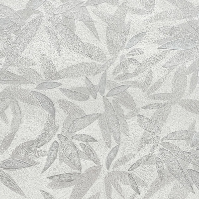 3215-3 мотив листья серо-серебристые на белом фоне