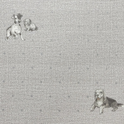 A3505-1 мотив собачки на сером фоне