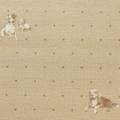 A3505-2 мотив собачки на  бежевом фоне