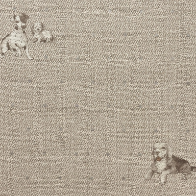 A3505-3 мотив собачки на светло-коричневом фоне