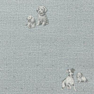 A3505-4 мотив собачки на голубовато-зеленом фоне