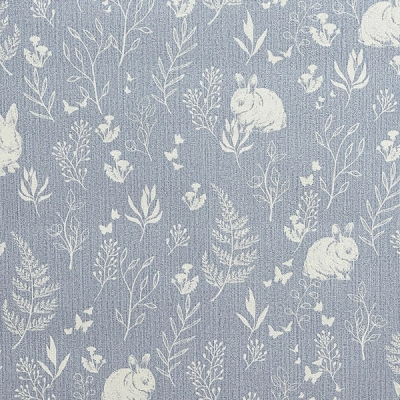 A3506-1 мотив кролики на синем фоне