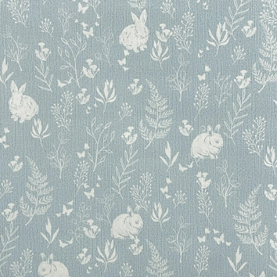 A3506-3 мотив кролики на голубом фоне
