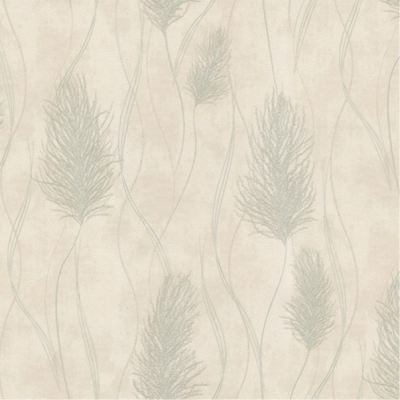 A3205-4 мотив рогоз оливко-серебристый на бежево-розовом