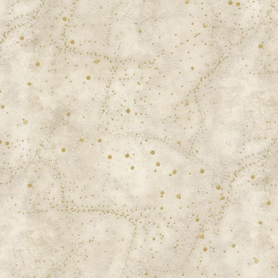 A3207-5 мотив золотистые шарики на бежево-розовом фоне