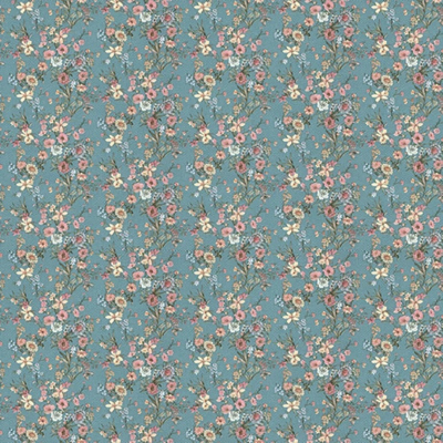 3503-4 мотив цветочная поляна на лазурном фоне