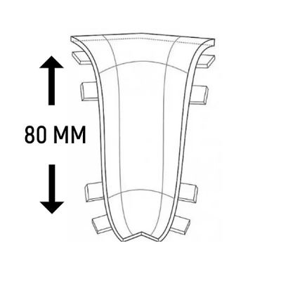 Угол внутренний Royce 80 мм
