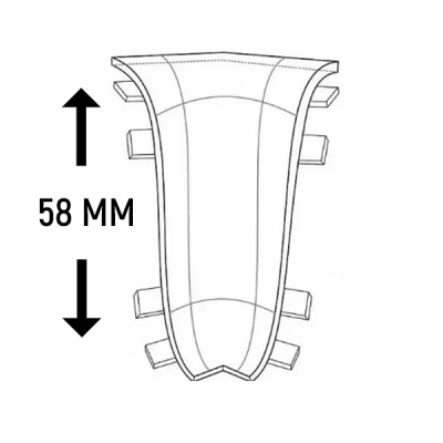 Угол внутренний Royce 58 мм