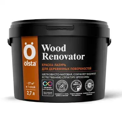 WOOD RENOVATOR (база С ) 2,7 л краска-лазурь для деревянных поверхностей  