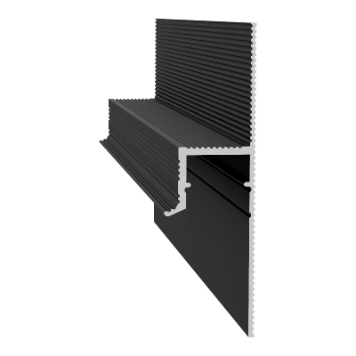 Теневой плинтус черный матовый анодированный 55х12х2500 мм