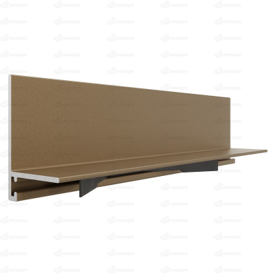 Микро плинтус Лайн  L-образный шампань 16х6х2500