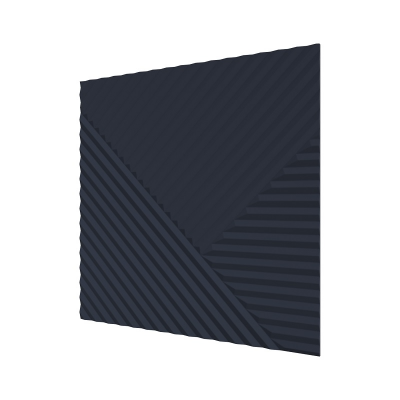 Стеновая квадратная панель Пирамида МДФ Темно-синяя 500х500х8