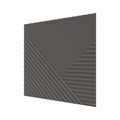 Стеновая квадратная панель Пирамида МДФ Фисташка 500х500х8