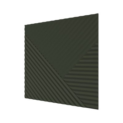 Стеновая квадратная панель Пирамида МДФ Оливковый 500х500х8