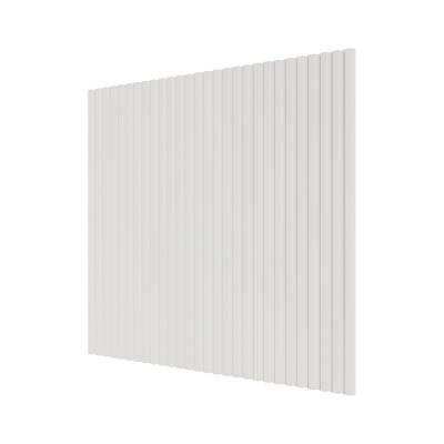 Стеновая квадратная панель Полосы МДФ Белый 500х500х8