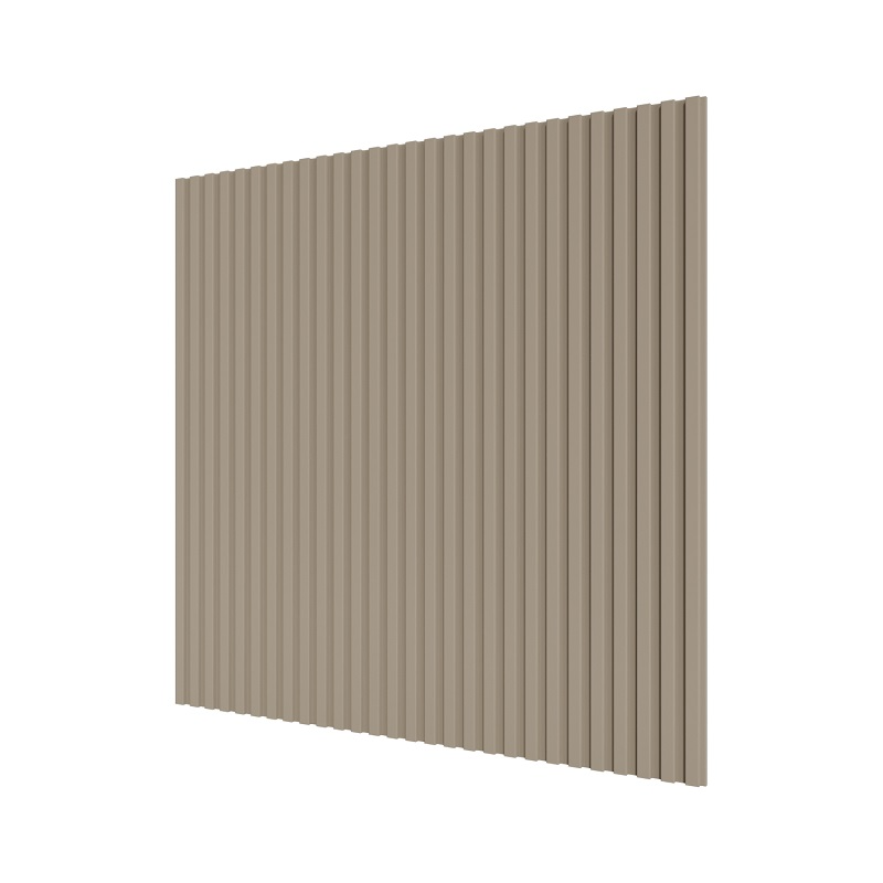 Стеновая квадратная панель Полосы МДФ Латте 500х500х8