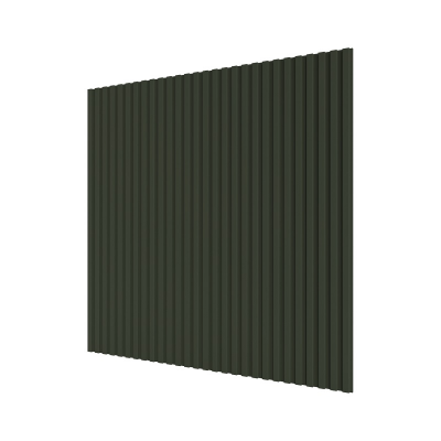 Стеновая квадратная панель Полосы МДФ Оливковый 500х500х8