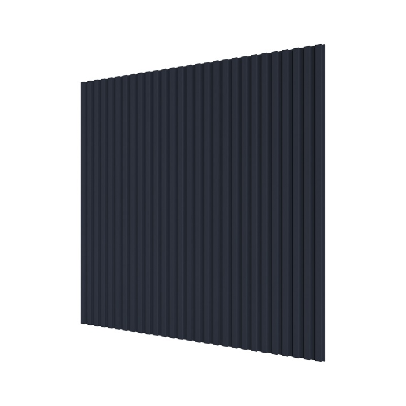 Стеновая квадратная панель Полосы МДФ Темно-синий 500х500х8