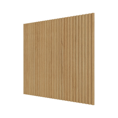 Стеновая квадратная панель Полосы МДФ Орех светлый 500х500х8