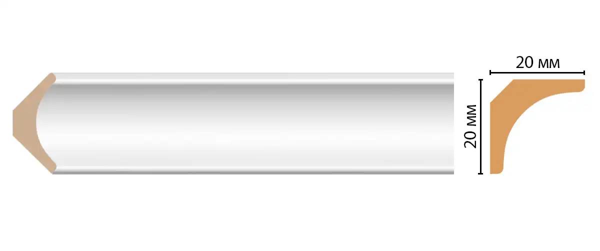 Плинтус потолочный DECOMASTER D133-114 (20*20*2400мм)