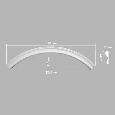 Радиус [1/4 круга] DECOMASTER 897174-150 (Rнар. 835 | Rвн. 750мм)