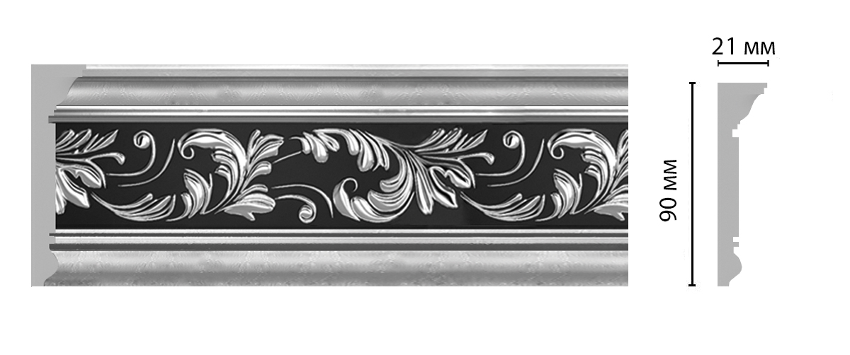 Плинтус потолочный DECOMASTER D226-63 ШК (90*20*2400мм)