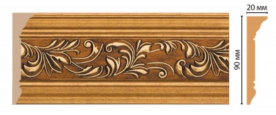 Плинтус потолочный DECOMASTER D226-1223ДМ (90*20*2400мм)