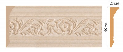 Плинтус потолочный с рисунком DECOMASTER D226-18DДМ (90*20*2400мм)
