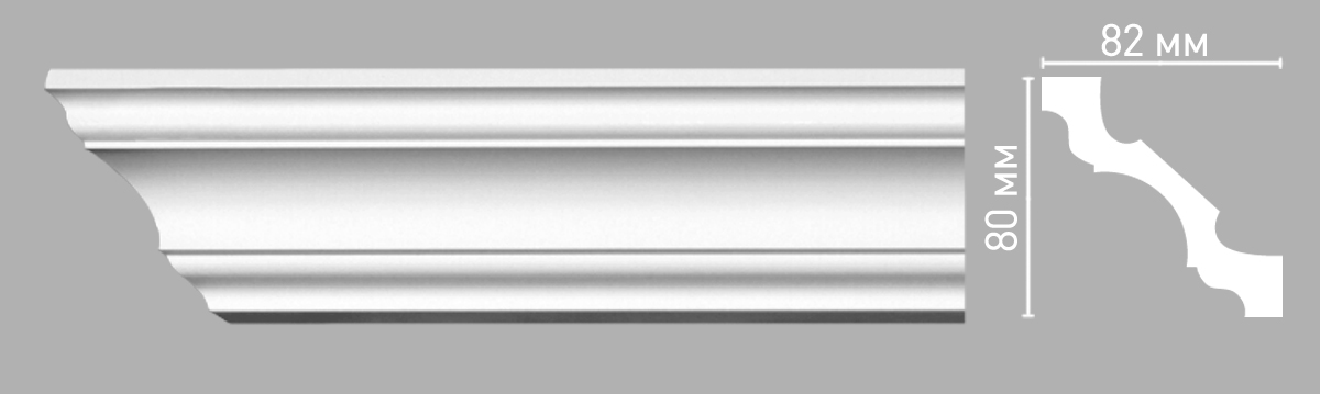 Плинтус потолочный гладкий DECOMASTER 96261 (80x82x2400мм)