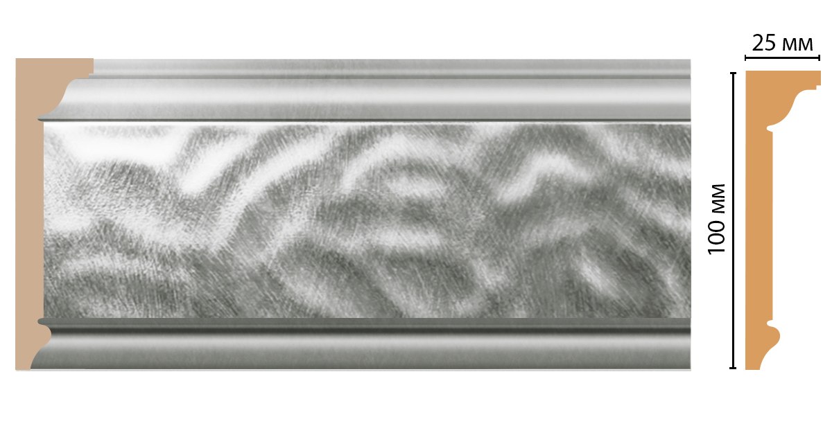 Плинтус потолочный DECOMASTER D215-375 (100*25*2400мм)