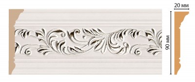 Плинтус потолочный DECOMASTER D226-60 (90*20*2400мм)