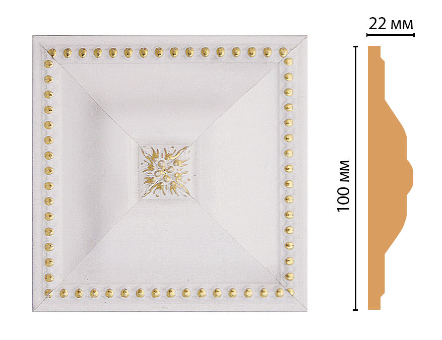 Вставка цветная DECOMASTER D209-54 (100*100*22мм)