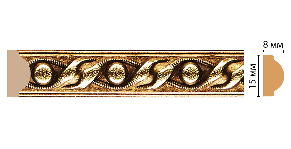 Молдинг DECOMASTER 130-43 (15*8*2400мм)